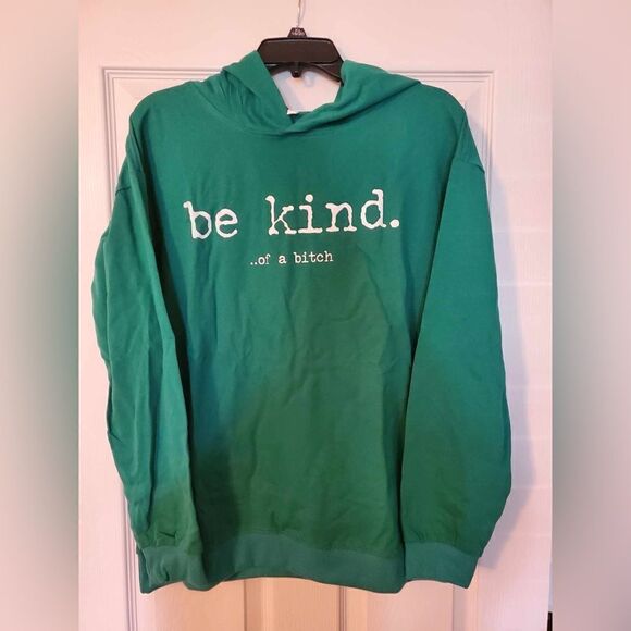 Bellement Be Kind Of A B%#CH Hoodie Green M NWT IN PACKAGING - Picture 3 of 3